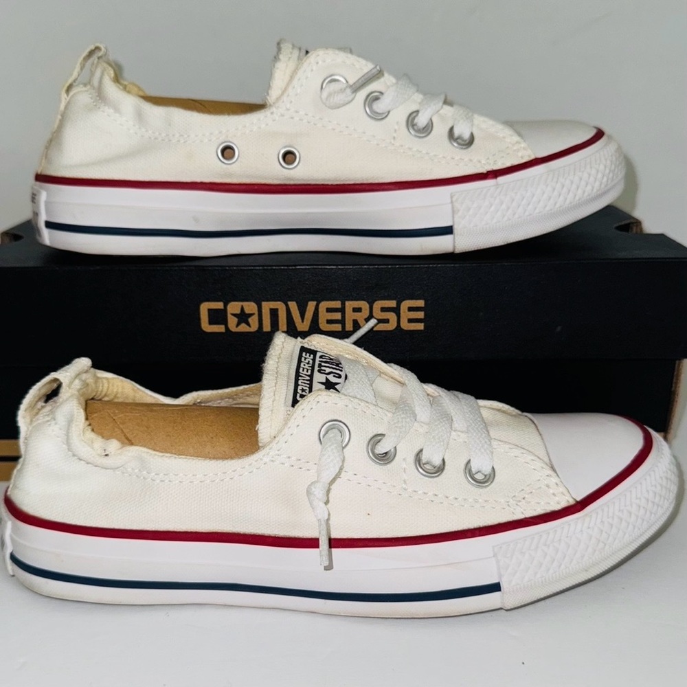 Converse Chuck Taylor All Star “Shoreline” Canvas Low Top Slip-On Sneakers, Sz 6